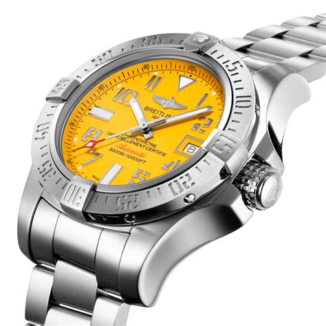 breitling avenger seawolf yellow review|breitling avenger seawolf yellow dial.